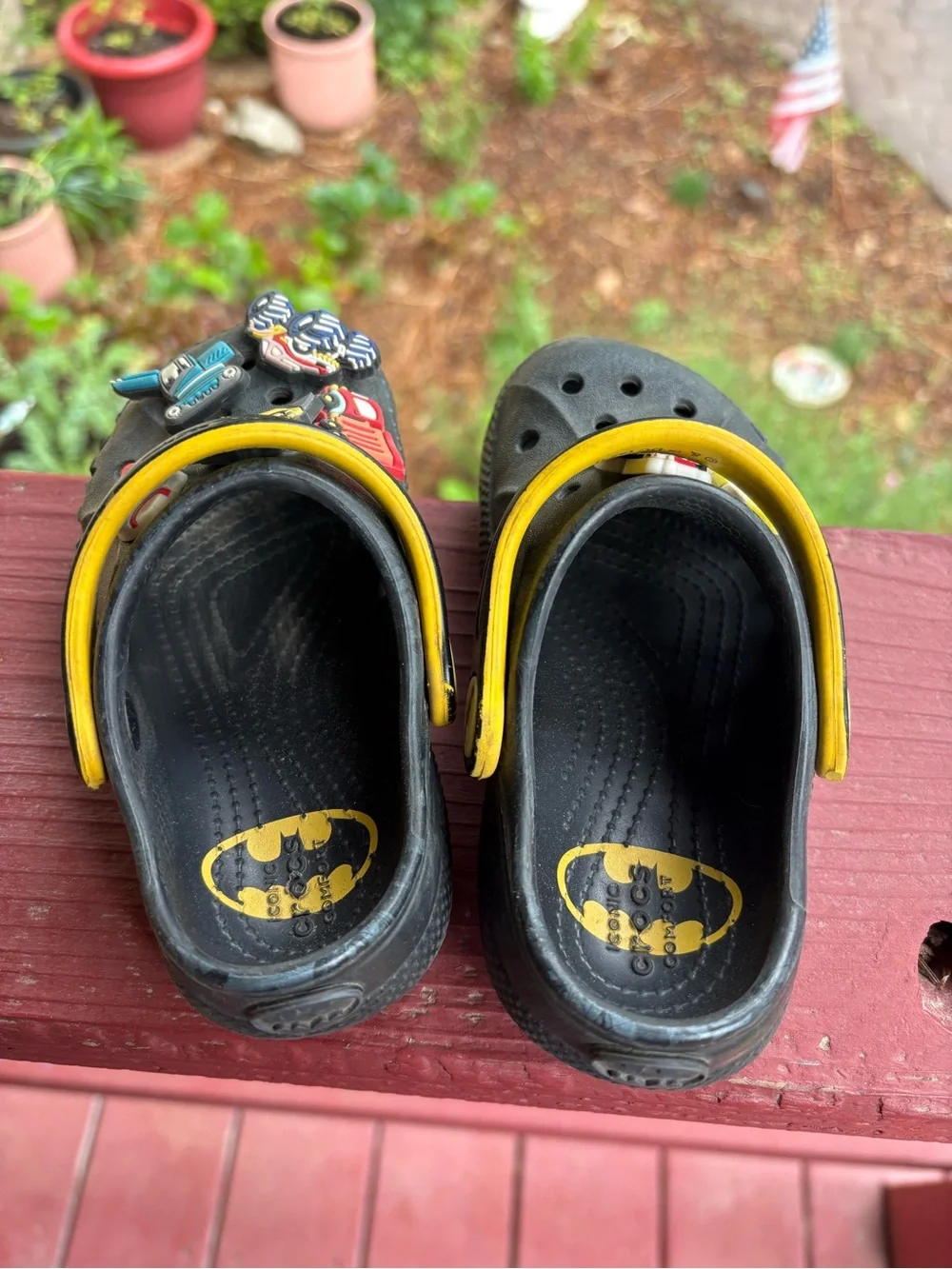 CROCS Kids Black Classic Clog with Multicolor Jibbitz